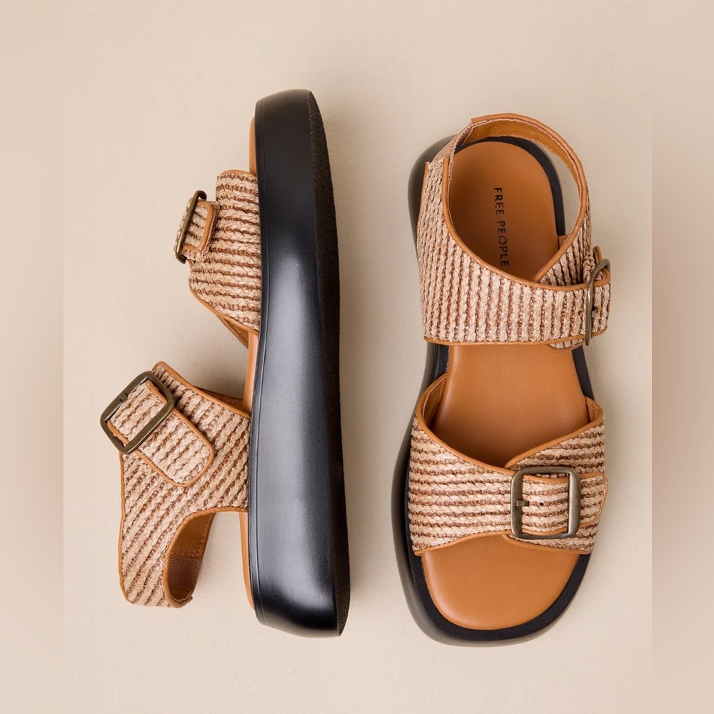 🌻🆕FREE PEOPLE Mandi Weave Sandals-Size 8 - Picture 6 of 17